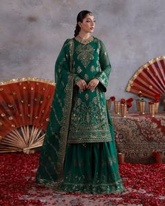 609 Hermosa Camisa Corta de Viscosa para Fiestas y Ocasiones Especiales con Sharara para Mujer, por WS Pakistan - Product Image 3