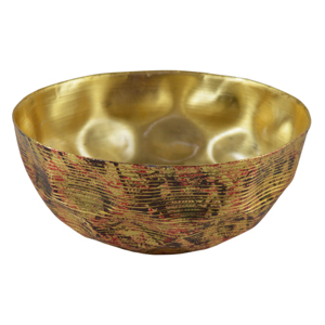 Nouveauté : Bol à Snacks Gravé en Métal Aluminium Plaqué Or – Vaisselle de Table au Meilleur Prix - Product Image 4