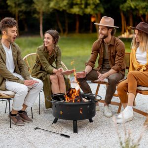 "30IN Stainless Steel Gas <b>Fire</b> <b>Pit</b> <b>Table</b> Smokeless Outdoor Black" - Product Image 4