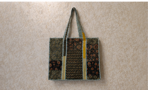 Premium <b>Black</b> Ajrakh Patchwork <b>Tote</b> <b>Bag</b> for Women Handmade <b>Quilted</b> Cotton Floral Paisley Shoulder Shopper Wholesale Export - Product Image 4