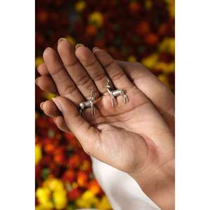 Pendientes de Plata Meera Jaipur Hiran Fashion - Product Image 4