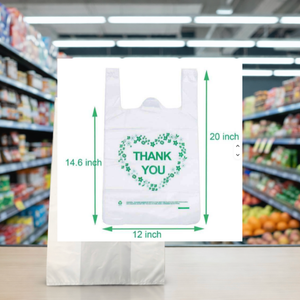 Bolsas de Embalaje de Plástico Biodegradable con Refuerzo Lateral Personalizadas al por Mayor, Bolsas de Polietileno HDPE PE con Asa Tipo Chaleco, Resistentes al Agua, Duraderas, OEM - Product Image 4