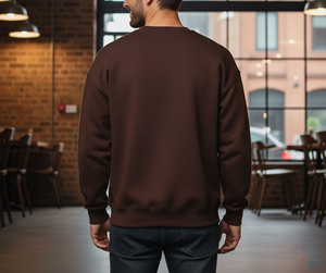 Sweat-shirt unisexe surdimensionné en coton 100% doublé polaire pour l'hiver, avec logo brodé personnalisé, style hip-hop, très tendance - Product Image 2