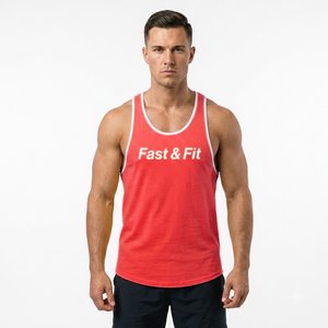 Custom Logo Polyester Knit <b>Tank</b> <b>Top</b> Summer Sporty Style Breathable Quick Dry Anti-Pilling <b>Loose</b> Design Sleeveless Vest - Product Image 5