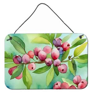 Nouveau Connecticut montagne laurels aquarelle tenture murale multicolore en aluminium métal signe pour cuisine salle de bain Plaque décor à la maison - Product Image 1