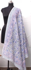 Pareo de algodón para mujer con estampado floral hecho a mano, ideal para la playa, venta al por mayor. - Product Image 2