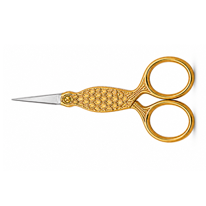 Ciseaux à broder dorés en acier inoxydable, lame pointue, manche métallique, outils de couture et de bricolage, petits - Product Image 1