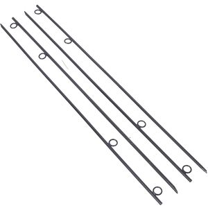 4 Pezzi Pali per Tenda in Acciaio Resistente con Estremità Angolate e Anello, 5/8x 55.5 Pollici, Accessorio per Gazebo e Tende da Campeggio 1 - Product Image 1