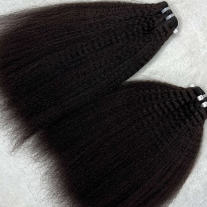 Genius Weft Vietnamese Raw Kinky Straight Bundles 100% Cuticule Alignée Sans Perte Extensions de Cheveux Yaki Soft Feeling HD Lace - Product Image 6