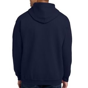 <b>Men's</b> <b>Orange</b> Hooded Fleece <b>Sweatshirt</b> Regular Fit Solid Color Casual Pullover With Pocket Knitted Cotton Material Autumn Wear - Product Image 5