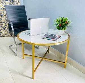 Hot Selling Modern Coffee <b>Table</b> Stand Gold Plated Center <b>Table</b> Marble Top for Hotel & Living Room <b>Nested</b> Design Furniture - Product Image 4