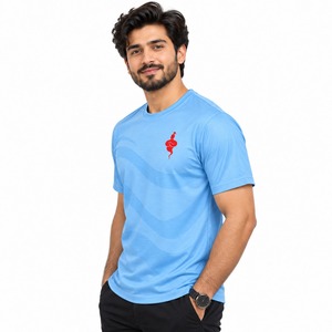 Camiseta para hombre, ropa de calle a la moda, Top de manga corta, corte holgado, tela suave y transpirable, ropa cómoda de moda para el día a día de verano - Product Image 3