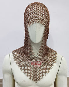 Capucha de malla metálica medieval de acero dulce con pulido antiguo, calidad premium para cosplay, recreación histórica, Halloween y épocas históricas - Product Image 1