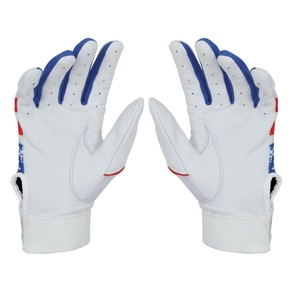 American Flag Printed Leather Durable Breathable Comfortable Professional Use Baseball Batting Gloves Custom Size Customized - Product Image 3