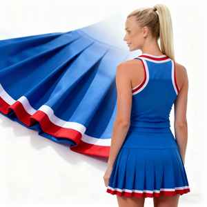 ชุดยูนิฟอร์มเชียร์ลีดเดอร์เด็กผู้หญิงแบบไม่มีแขนเสื้อ ดีไซน์ใหม่ตามสั่ง ขายส่ง พร้อมโลโก้พิมพ์ตามสั่ง - Product Image 4