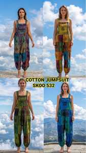 SK NOOR presenta un mono Aladdin de algodón satinado, transpirable, de corte ajustado, cintura alta, largo completo, informal y sólido, para mujer, ideal para fiestas de verano. - Product Image 6