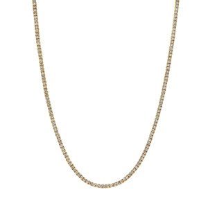 Classic Diamond Tennis <b>Necklace</b> Lab Diamond Neck Round Diamond Riviera <b>Necklace</b> Gold Bridal Jewelry Luxury <b>Statement</b> <b>Necklace</b> - Product Image 2