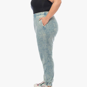 Pantalones Jogger Casuales de Algodón Grueso para Mujer, con Estampado Personalizado y Lavado Ácido, Venta al Por Mayor - Product Image 2