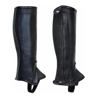 Demi-chaps en cuir pour cavalier adulte, personnalisés, élégants, durables et confortables, avec boucle de style western