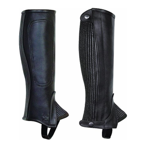 Custom Stylish and Durable Comfort Adult Horse Rider Leather Buckle Western <b>Half</b> <b>Chaps</b> - Product Image 4
