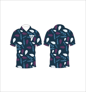 Polo pour homme bleu marine à imprimé feuilles, décontracté, à manches courtes, mode été, chemise de golf - Product Image 6