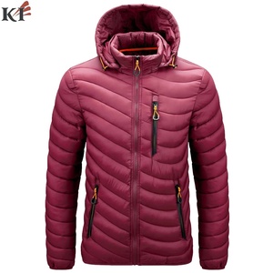 KEVEN IMPEX <b>Men's</b> Thick Puffer Jacket Wool Shell Cotton Lining Waterproof Breathable Reversible Eco-Friendly Winter Stand Collar - Product Image 3