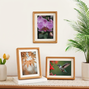 Rehman Craft Wholesale Solid Wood Eco-Friendly Handmade Modern Photo <b>Frame</b> Natural Beech Rounded Edge Tabletop Wall White Mat - Product Image 1
