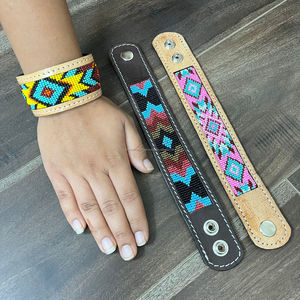 Pulsera Punk personalizada a la moda, pulsera hecha a mano minimalista, pulseras de cuero genuino, brazaletes para hombres y mujeres - Product Image 4