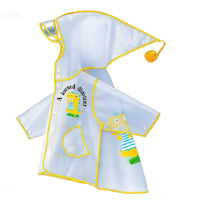 เสื้อกันฝนเด็กแบบใส/ลายการ์ตูน กันน้ำ น่ารัก ลายสัตว์ ทำจากวัสดุ EVA ใช้ซ้ำได้ พกพาสะดวก แบบชิ้นเดียว - Product Image 4