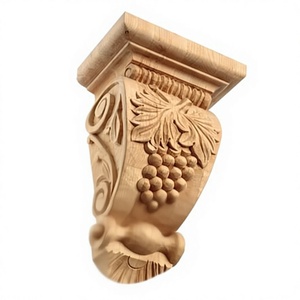 Solid Wood Decorative Corbels for <b>Shelves</b> Cabinets Wooden <b>Brackets</b> Farmhouse Rustic Kitchen Countertop Support Wood Corbels - Product Image 1