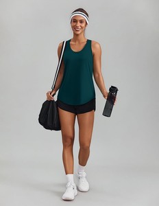 Débardeur Femme en Spandex/Polyester Sans Manches Décontracté Été Doux Confortable Respirant Extensible Écologique Séchage Rapide Nœud - Product Image 2