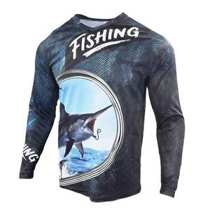 Camiseta de Pesca Personalizada al por Mayor con Logotipo Impreso, Manga Larga, para Torneos, Sublimada en Spandex/Poliéster, Protección UPF - Product Image 1
