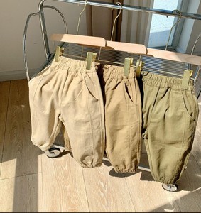Pantalones deportivos informales de secado rápido para niños y niñas, de color sólido, de corte recto, holgados, estilo coreano - Product Image 2
