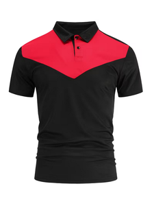 Créez votre propre polo à manches courtes pour homme, design personnalisé, motif color block, haut décontracté pour l'été - Product Image 4