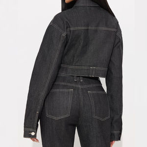 Conjunto de Traje de Mezclilla de Secado Rápido de Última Tendencia para Mujer, Suave y Elástico, 100% Algodón, MOQ Bajo y Transpirable, Ropa Casual de Verano - Product Image 3