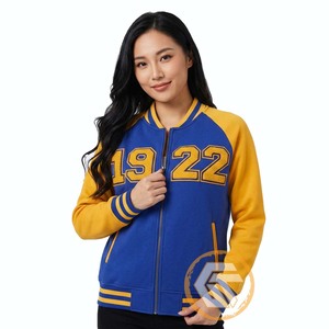 Chaqueta Universitaria Personalizada de Algodón y Felpa con Bordado de Sigma Gamma Rho, Ropa Griega Transpirable de Alta Calidad para Otoño - Product Image 1
