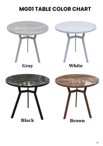 Mesa Redonda de Plástico de Tres Patas con Tablero de Azulejos - Una Mesa de Jardín Perfecta para una Noche en el Jardín - Product Image 2