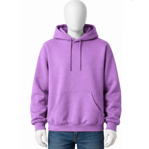 Sudadera con Capucha para Hombre, 100% Algodón Felpa, Logotipo Personalizado, Corte Regular, 380g, Manga Larga, Color Sólido, Invierno, Teñido Liso, Transpirable, Informal - Product Image 3