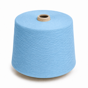 Hilo de Algodón Reciclado Ecológico Azul Cielo, Absorbente de Humedad, NE 10s-40s, Hilado en Anillo para la Fabricación Textil y de Prendas de Vestir - Product Image 5