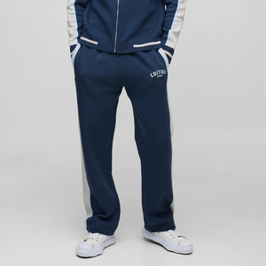 ชุดวอร์มสีน้ำเงินสำหรับผู้ชาย พร้อมปักโลโก้ตามสั่ง – ชุดกีฬาผ้าโพลีเอสเตอร์ผสมคอตตอน กางเกงจ็อกเกอร์และเสื้อแจ็คเก็ต ทรงเข้ารูป เหมาะสำหรับออกกำลังกาย วิ่ง และกิจกรรมต่างๆ ขายส่ง - Product Image 3