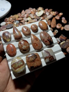 Opale mexicaine Cantera, qualité A, cabochon, pierre précieuse non montée pour la création de bijoux - Product Image 2