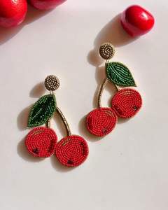 Pendientes y Aros Modernos Hechos a Mano con Cuentas de Vidrio Bordadas para Fiestas y Eventos Festivos, Nueva Colección de Verano, Joyería de Moda - Product Image 2