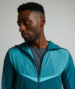 Vente flash : Ensemble de survêtement coupe-vent deux pièces pour homme, léger, en nylon, à capuche et avec cordon de serrage, idéal pour l'automne - Product Image 4