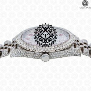 Montre mécanique de luxe pour homme en acier inoxydable, cadran 40 mm, bracelet 20 mm, fermoir caché à bouton-poussoir, étanche - Product Image 4
