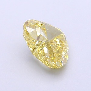 Diamant CVD de laboratoire de haute qualité, 1,70 carat, jaune intense fantaisie, taille cœur modifiée, clarté VS1, polissage excellent, article en stock - Product Image 4