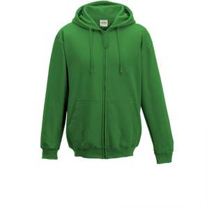 Sudadera con capucha 100% algodón puro, corte holgado, hombros caídos, sudadera con capucha corta con cremallera para hombre - Product Image 5
