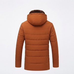 Ventes chaudes : veste d'hiver décontractée pour homme avec fermeture éclair, logo personnalisé imprimé, style streetwear, veste matelassée - Product Image 3