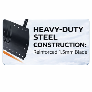 Pousse-neige à lame de 30 pouces avec roues, pelle à neige en acier robuste avec poignée réglable et pneus pneumatiques ODGWTO010 - Product Image 6