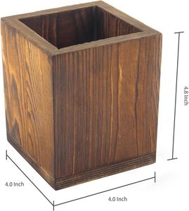 Portalápices de Madera Maciza de Nogal, Organizador de Escritorio Creativo, Suministros de Papelería, Personalizable al por Mayor - Product Image 5