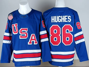 Nuevo Jersey de Hockey sobre Hielo 2026 de Estados Unidos, 19 Matthew Tkachuk, 34 Auston Matthews, 86 Jack Hughes, Verano, 100% Poliéster, Cosido, Alta Calidad - Product Image 4